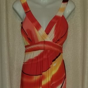 Tropical light summer maxi dress